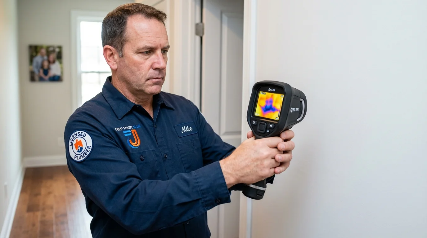 Thermal imaging leak detection by Johns Plumbing LLC in Gruver